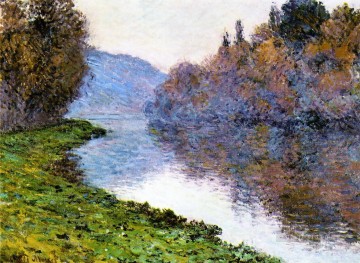 ブルック川の流れ Painting - ジェンフォッセのセーヌ川のほとり 晴天 クロード・モネ 風景 川
